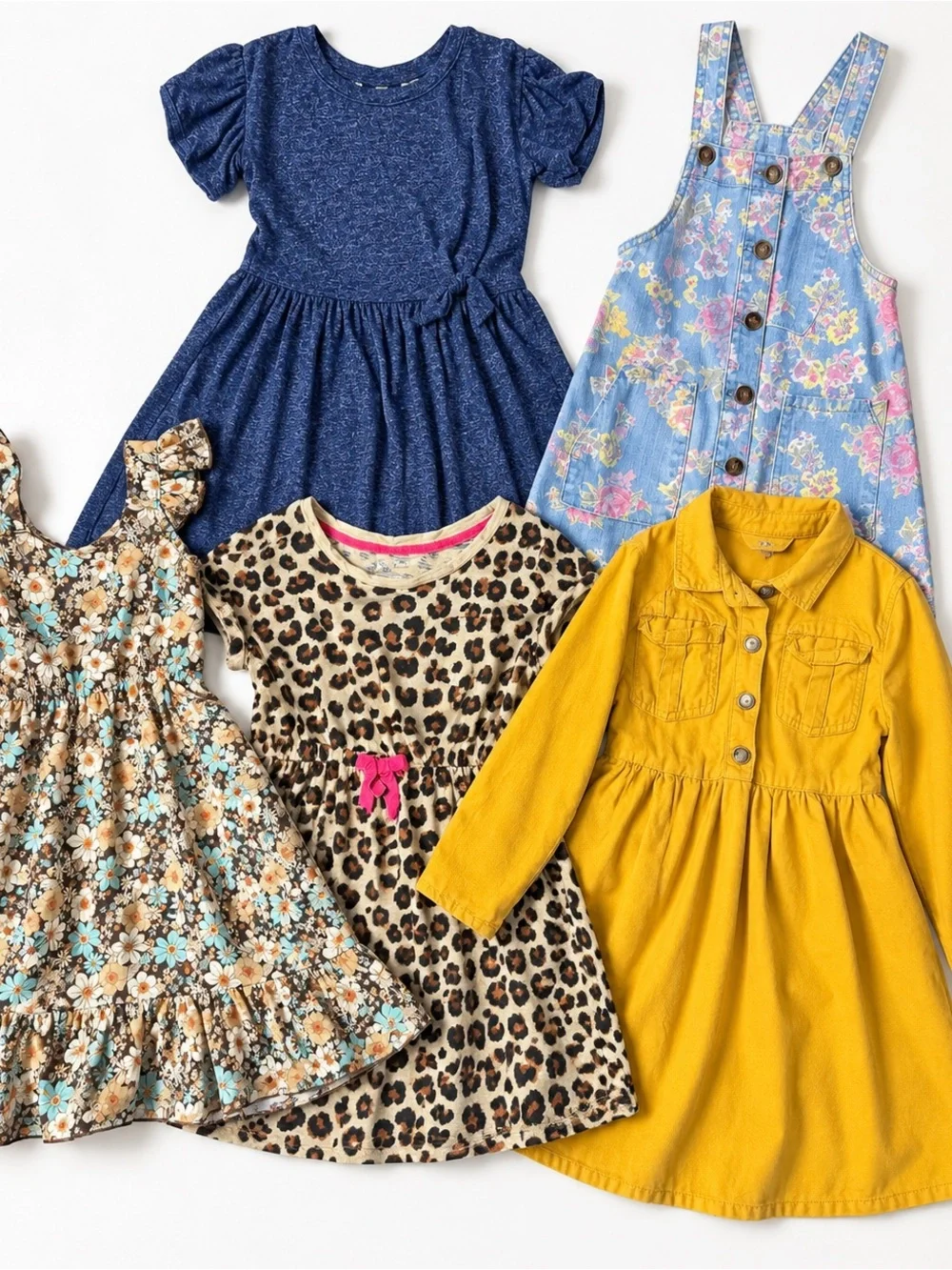 Girls Clothing Bundle Leopard Floral Fall Dress lot Cardigan kidcore Size 4-5